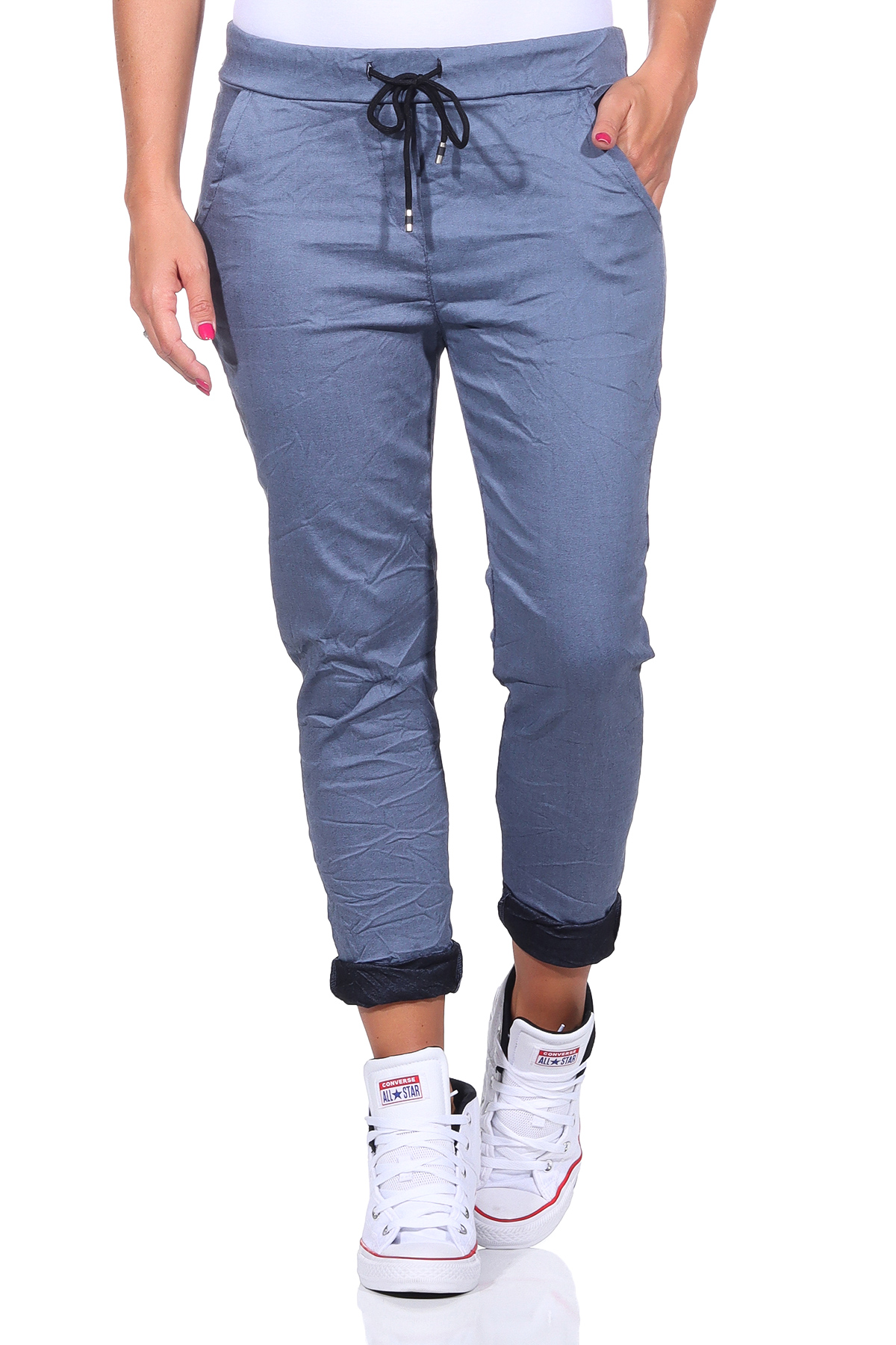 Damen Hose Stretch Skinny Jogginghose Hüfthose Freizeithose Jeggings Jeans sport - Picture 24 of 27