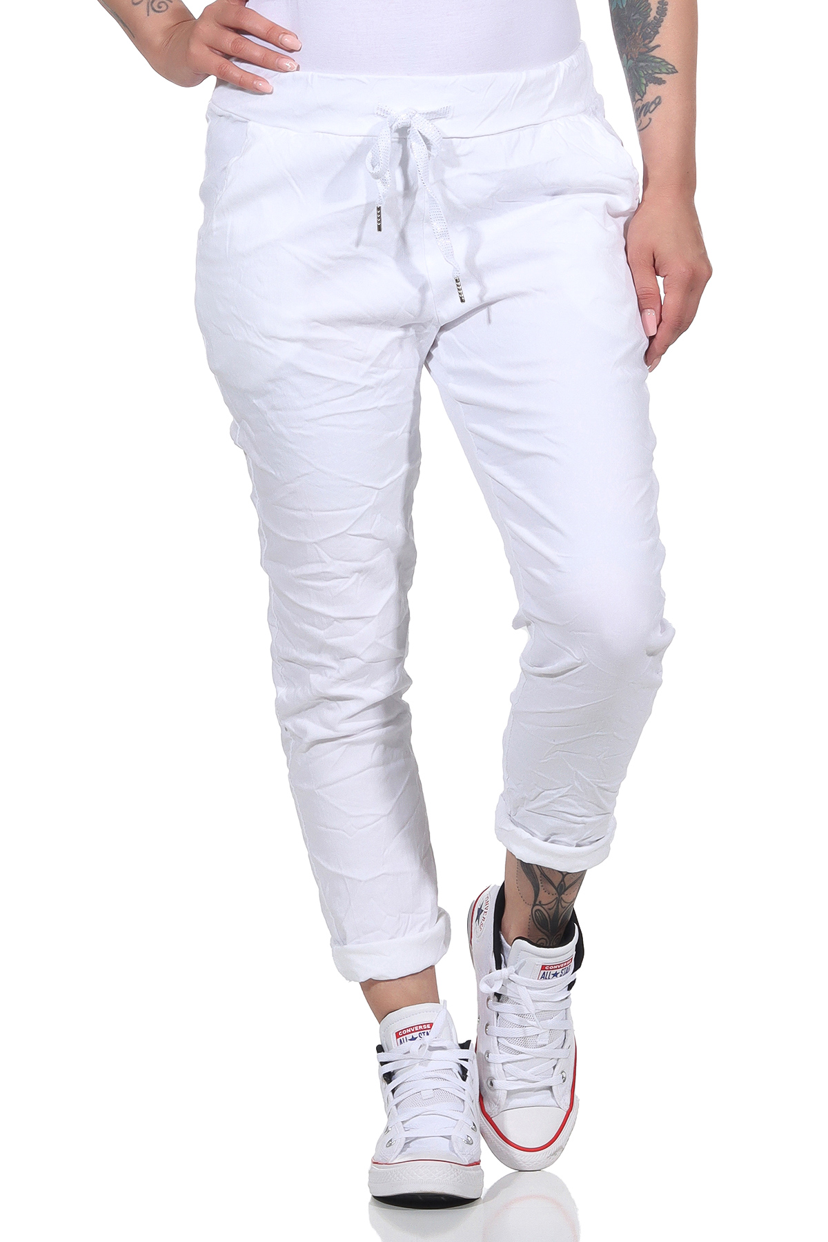 Damen Freizeithose Sommer Stretch Jogginghose Freizeit Boyfriend Baggyhose Sport - Bild 20 von 20