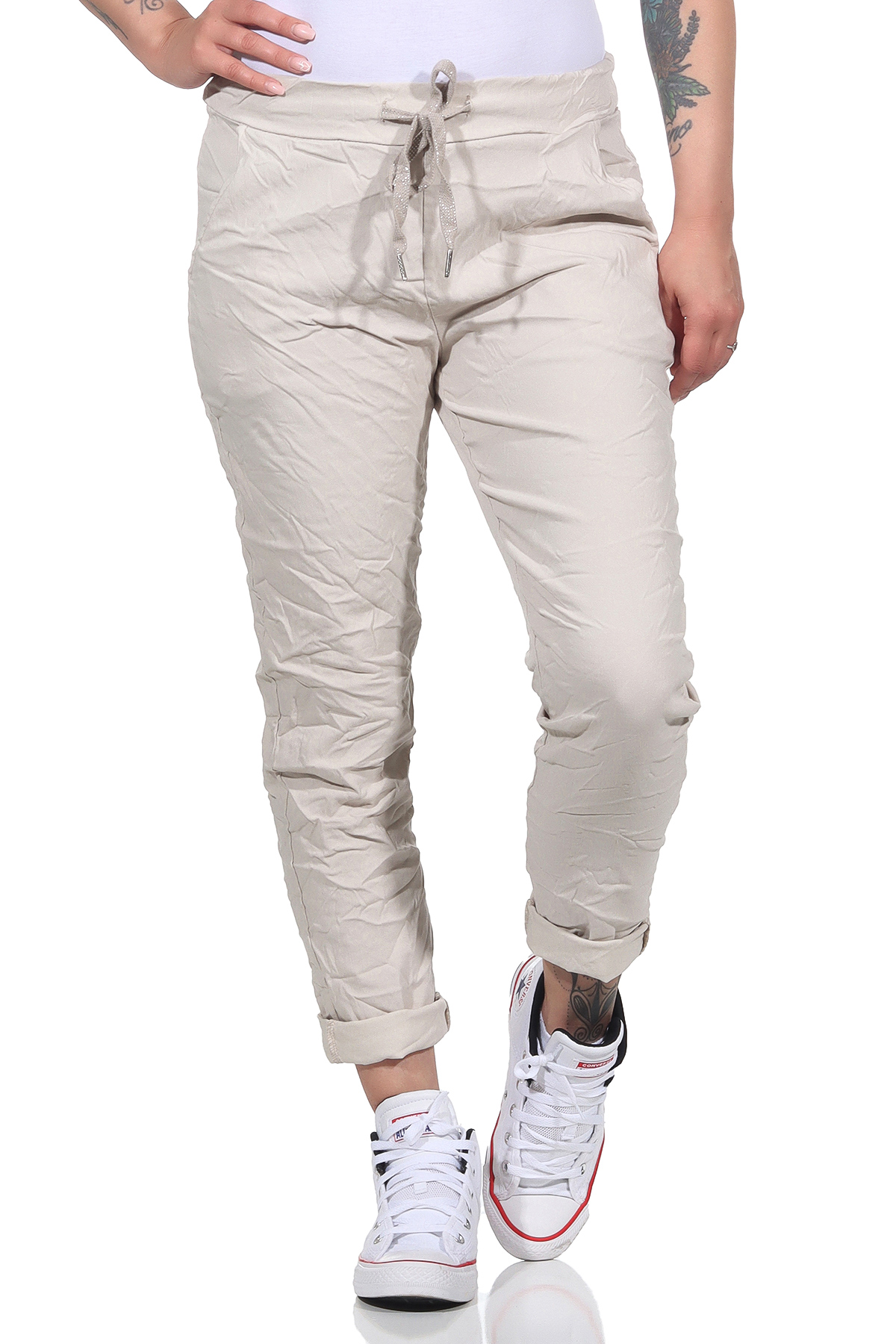 Damen Freizeithose Sommer Stretch Jogginghose Freizeit Boyfriend Baggyhose Sport - Bild 13 von 20