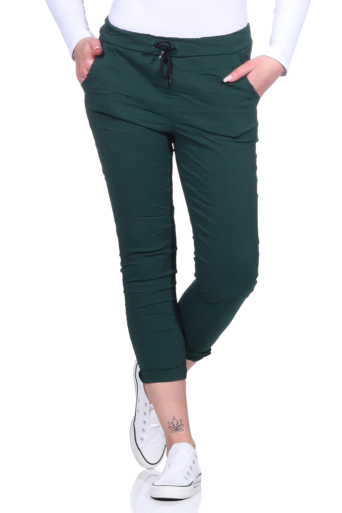 Damen Hose Stretch Skinny Jogginghose Hüfthose Freizeithose Jeggings Jeans sport - Picture 13 of 27