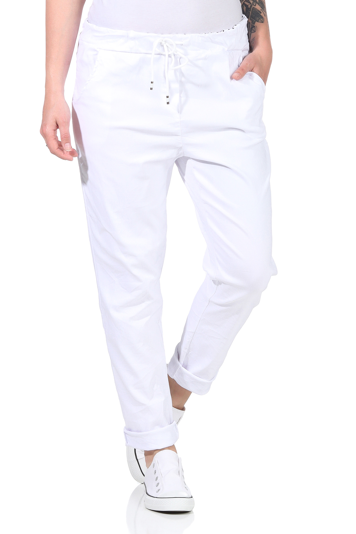 Damen Hose Stretch Skinny Jogginghose Hüfthose Freizeithose Jeggings Jeans sport - Picture 22 of 27