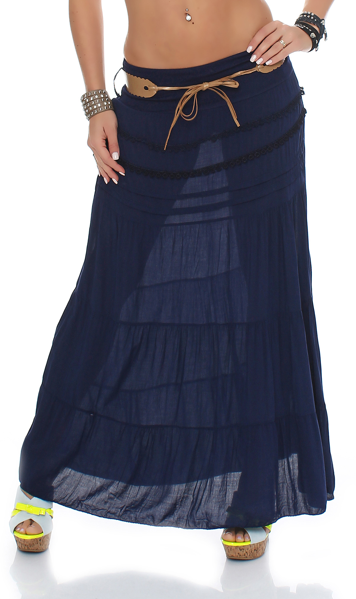 Midi Mädchen Kinder Tüllrock Elastische Sommerrock Lang Falten Rock Ballet Prinzessin A-Linien Petticoat Elegant Freizeitkleid Partykleid Rock Kleider Prinzessinkleid Ballettrock