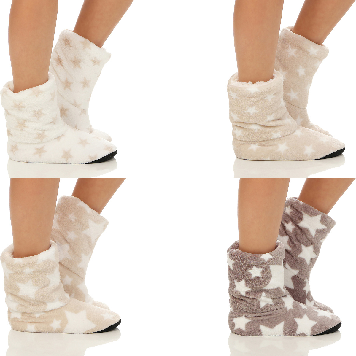 Calze da Donna capanne calze morbidose cuciture Pantofole calze Teddy Pelo SUOLA ABS 7