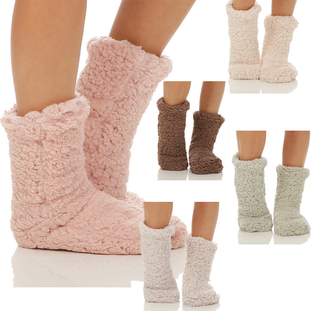 Matyfashion H/üttensocken warme Hausschuhe Socken Str/ümpfe ABS//Teddyfell BF 00256